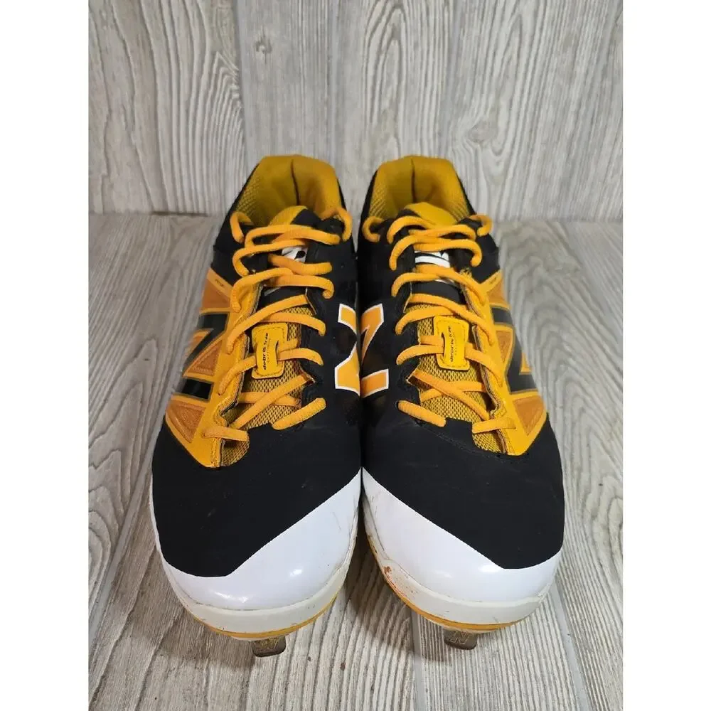 New Balance L4040BY3 Black and Yellow Baseball Cleats Mens Size 16